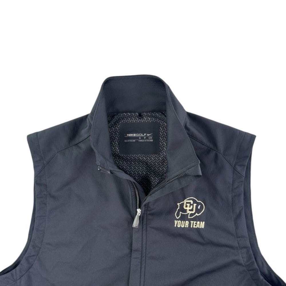 Colorado Buffaloes Vest Mens Small Black Nike Full Zip Golf CU 333107-010‎